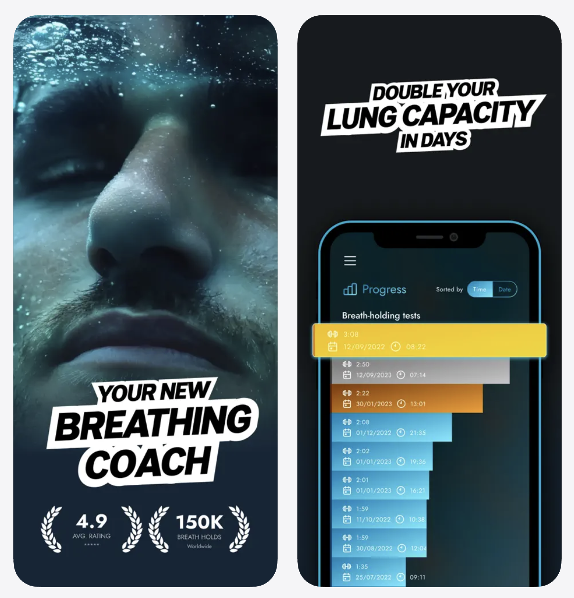 Apnea Trainer App Store screenshots